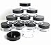 5x 10mL BLACK SCREW LID PLASTIC JARS POTS for Cosmetics/Powder/Mineral Make Up/Blusher/Foundation
