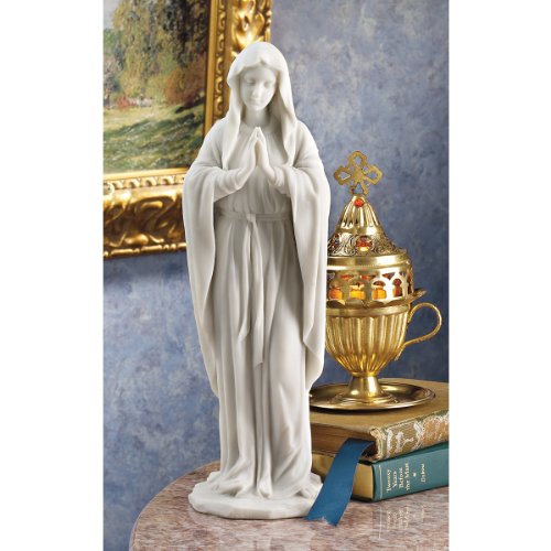 Design Toscano Heilige Jungfrau Maria, Statue aus Marmor-Kunstharz - 2