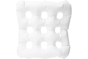 Homecraft Inflatable Bath Cushion, Non-Slip Bathing Cushion for Support and Comfort, Suction Feet for Safety, Waterproof Bathtub Accessory Aid, 43.2 x 43.2 cm (Eligible for VAT relief in the UK)