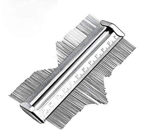 Preisvergleich Produktbild Hycy® Unregelmäßiges Konturmessgerät Dekorationsprofil Stahlmuster Konturierte Tiefe Fliesen Metallfliesen Stahl 125MM
