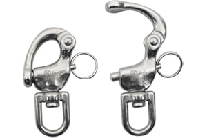 KONG Quick Release-Conector Desenganche Rápido Anillo Giratorio INOX Mosquetón, Unisex Adulto