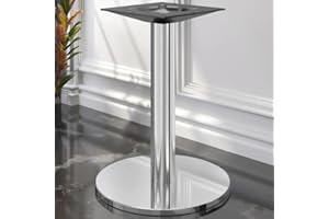 ‎GGMMÖBEL GGMMÖBEL Nizza | Tischgestell | Edelstahl | Fuß: Ø 50 cm | Säule: 7,6 x 72 cm