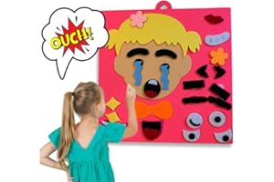 RIVERMUM® Juegos Montessori Fieltro, para Aprender a Expresar Las emociones,Juegos educativos 4 5 6 7 8 años,Juguetes Montessori para el Desarrollo Cognitivo y Sensorial,Regalos niños y niñas(NIÑA)