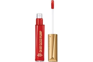 Rimmel London Oh My Gloss Plump Lip Shine with Moisturising Oils, Soft Lips and Ultra Bright Finish 3D Effect, 500 Saucy, 6 ml