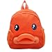 BuyHere Cute Duck Unisex Kids Backpack,Orange