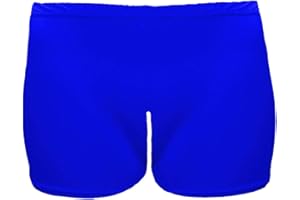 janisramone® Girls Microfiber Hot Pants, High Waist Boxers Stretchy Gymnastics Dance Gym Shorts, Neon Stretchy Full Coverage Underwear for Kids, Yoga Gym Workout Running Mini Shorts