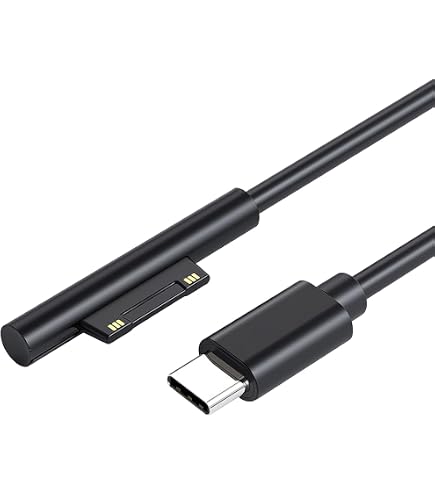 Vhbw Caricabatterie Da Auto Per Microsoft Surface Pro 3, 4, 5 - Alimentatore 12V Con Uscita 15V 2.58A - Cavo 100 Cm - Sostituisce 1706, 1735, 1736, 1800 - Nero - 3