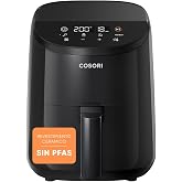 Cosori Air Fryer 2L, Compact with Touch Screen, Energy Saving | PFAS and Teflon free, Ceramic Coating, Temperature and Time A
