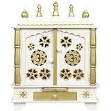 HomeCrafts Wooden Temple, Pooja Mandir for Home (White, Large- 24 X 12 X 30)