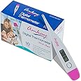 Amkay Digital Thermometer With Quick Measurement of Oral & Underarm Temperature in Celsius & Fahrenheit (12 Months Warranty) | Water Resistant for Easy Cleaning (White)