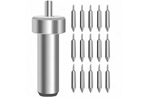WOLOVO 15 cuchillas de 30/45/60 grados para plóter Cricut Joy de repuesto + 1 soporte de hoja Baser