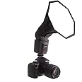 MVPRO Universal Portable Quick Setup Speedlite Octagona Diffuser Softbox for Nikon Canon Speedlite, Octagon Diffuser Studio Softbox Flash Diffuser for Cameras (9inch.)