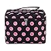 Cherry-Pattern Big Travel Wash Organizer Case Toiletry/Cosmetic/Makeup Zipper Bag (Black)