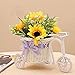 Produktbild Handmade Dreirad/Bike Blumen Korb für Blumen Vase und Lagerung Dekoration Geschenk, Blume Korb Vase, beige, 21*11cm