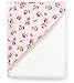 Large Hooded Towel White with Pink Roses, 100 x 100 cm