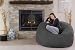 Chill Sack Bean Bag Chair: Giant Memory Foam Furniture Bags and Large Lounger - Big Sofa with Huge Water Resistant Soft Micro Suede Cover - Charcoal, 5 feet