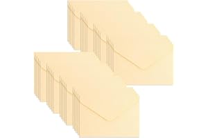 UMCHU 40 Piezas C6 Sobres Acanalados,solapa puntiaguda sobres estructurados,sobres sin ventana,Para la boda birthday party supplies y invitaciones(Beige)