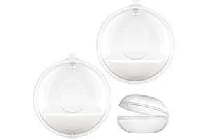 PEOAVRU Milchauffangschalen Stillen, 2 Stück Muttermilch Auffangschale, Aufbewahrungsbecher, Wiederverwendbar Auffangschale, BPA-frei, Brustschalen Set Milch Auffangen Brust, transparent