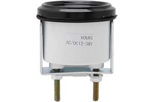 FOCKET Betriebsstundenzähler, 12-36 V Gleichstrom, 6-stelliger induktiver Betriebsstundenzähler für Boot, Traktor, Generator, Motor, Mäher