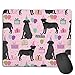 Price comparison product image Black Lab Birthday Party Dog Breed Labrador Retriever Pink Mouse Mat Desk Pad with Non-Slip Rubber Base 18x22cm