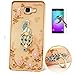 Produktbild ISENPENK Samsung Galaxy A7(2016)/A710F Ring Hülle,Ultra Slim Soft TPU Silikon Pattern Transparent Schutzhülle,3D Bling Glitzer Strass Durchsichtig Weichem Silicone Thin Handy Hülle,Butterfly Blume Kristall Diamant Glänzend Stoßdämpfend Spiegel Schutz Crystal Case Tasche Etui Bumper mit Diamant Ring Halter Ständer Standfunktion Wasserdicht Case für Samsung Galaxy A7(2016)/A710F 5.5 Zoll-[pfau stehend blau]+Panzerglas Folie/ Display foile/ Schutzfolie