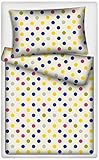 Kinderbettwäsche Minipunkte (Design 1) 2-tlg. 100% Baumwolle 40x60 + 100x135 cm mit Reißverschluss