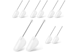 Luxoraiova Lot de 5 Paires Embauchoirs en Plastique, Embauchoirs Chaussures Avec Ressort Spirale, 'embauchoirs en Plastique à Longueur Réglable, Forme Chaussure, Taille Adaptable 38-45