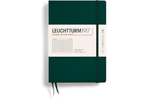 LEUCHTTURM1917 367256 - Cuaderno (A5), tapa dura, 251 páginas numeradas, color verde bosque