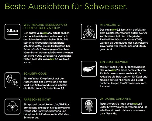 Optrel Schweisshelm vegaview 2.5 schwarz unlackiert, Nr. 1006.600 - 6