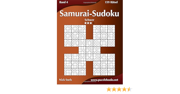 Samurai Sudoku Schwer Band 4 159 Ratsel Amazon De Snels Nick Bucher
