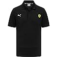 Ferrari F1, Classic Polo, 100% Cotton Jersey, Black, Adult, Official Merchandise (X-Large)