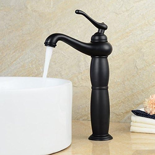 Europe and the United States black antique faucet, copper basin faucet, hot and cold single hole faucet 30cm