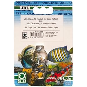 JBL 61703 Metallhalterung für Leuchtstoffröhren, Clip Set 2 Stück Solar Reflect, T8
