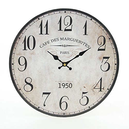 Wanduhr Küchenuhr Bürouhr mit Cafe Motiv Vintagestil Nostalgie