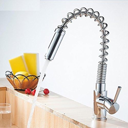 FGX Copper Spring Pullable Kitchen Hot And Cold 360 Degree Rotatable Faucet Tap