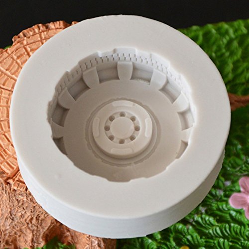 anyana 3D Auto Fahrzeug Reifen Silikon-Form Motorrad Schokolade Fondant Cake Topper Formen - 5
