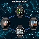 Altsommer 1.33 Zoll TFT Farbbildschirm Smart Watch Bluetooth mit Wettervorhersage,Wasserdichtes,Pulsuhr,DIY Wallpaper,Schlafmonitor,Schrittzähler,Multidial Ersatz für Android iOS (C)