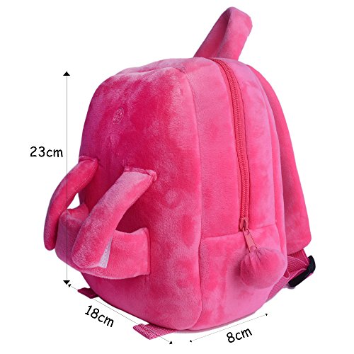 Gloveleya Children's Backpack Baby Toddler Kids 3D Cartoon Rabbit Plush Bunny Pink Bag