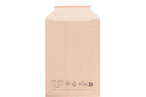 verpacking Buste postali in cartone ondulato marrone 20 x 28 cm - A5+ [formato e quantità selezionabili] Buste postali in cartone ondulato autoadesive 50 pezzi