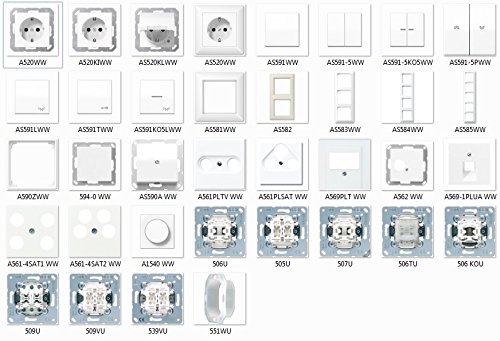 Preisvergleich Produktbild Jung AS500 alpinweiß, Schalter & Steckdosen – Set Auswahl