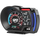 Ally A520 OBD2 + GPS Head Up Display HUD, Dijital Hız G&ouml;stergesi, RPM &amp; Sıcaklık &amp; Basın&ccedil; Takip, Hız Alarmı, SİYAH