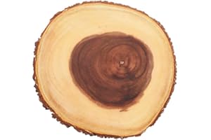 ARTESA Artesà, Deska/Talerz do Serów, Naturalny Plaster Pnia z Korą, Okrągły Kształt, 21 cm