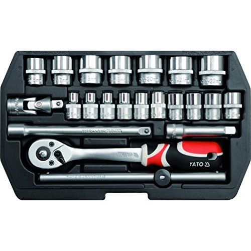 Yato YT-3856 – Steckschlüssel-Set, 3 bis 8 Zoll, 22-teilig, Größe XS - 2