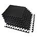 Produktbild Schwarz Interlocking Fitness Bodenschutzmatte Fitness Fliesen Studio Equipment Mats/Boden Schutz Guards, 16 Mats - 64 Square Feet