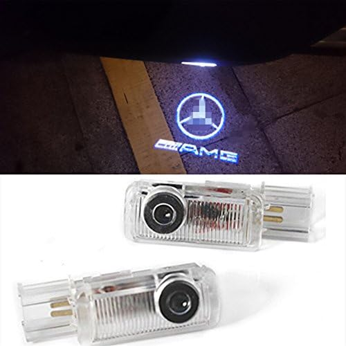 Xystar Autotür Logo Door Lighting for Benz Set of 2 car door lamp LED Welcome Light Glow Door Car Door Projector Light Logo For Benz R (W215/ML W164/GL (X164)(Für Benz R-AMG)