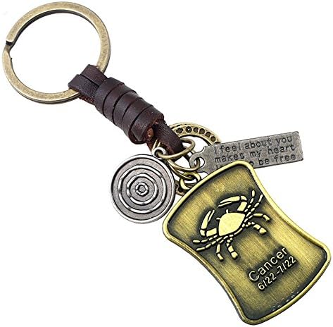 Glareshop Retro Constellation Pendant Braid Bag Hanging Key Chain Keyring