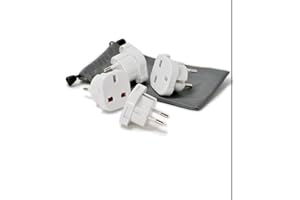MOBIBAY 4 Pack EU Travel Adapter, UK to European Plug Adapter, Europe Converter Type C, E, F for Spain, France, Italy, Portugal, Germany, Netherlands, Greece, Poland, Turkey and More (White)