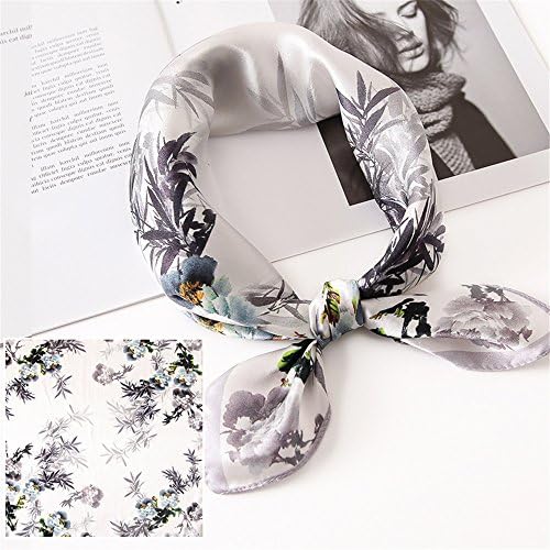 ZHANGYONG Silk Scarf Female Silk Scarf Spring Summer Silk Satin Silk Professional Silk Scarf 50Cm*50Cm Bamboo Forest/(Square)