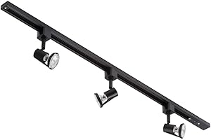 LITECRAFT Kitchen Track Light with Harlem Fixture & GU10 LED Bulbs - (Black, 1M 3 Light)