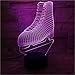 Produktbild Led8N 3D Illusion Lampe LED Nachtlicht,7 Farben Blinken Berührungsschalter Schreibtischlampe für Kinder Acryl Flat,ABS Base,USB Kabel,9 Lichtquelle Rollschuhe